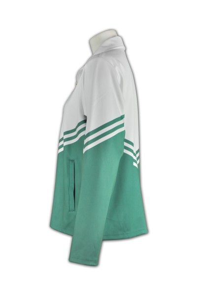 Manufacture of warm-up cheerleading uniforms custom green hit white cheerleading uniforms cheerleading uniforms factory CH214 side view